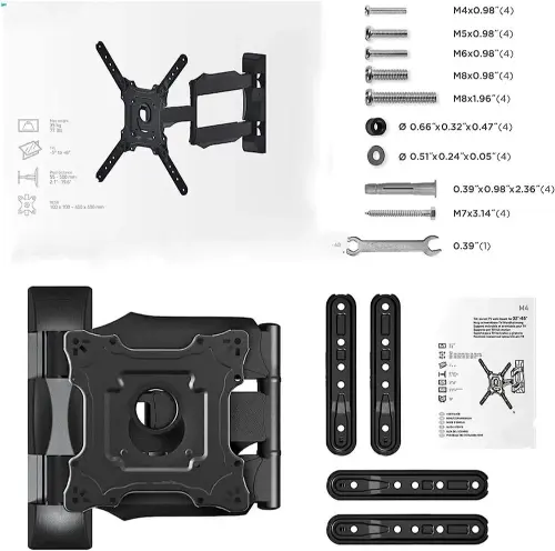 Full Motion TV Wall Mount (32–55 Inch) | Swivel & Tilt | Heavy Duty| 1 Year Warranty