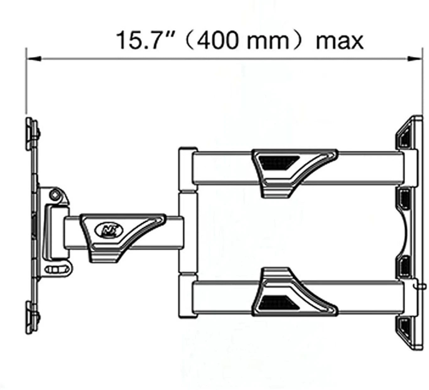 Swivel TV Wall Mount Bracket for 32–55 Inch TVs/Monitors | Adjustable Full Motion TV Mount
