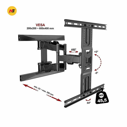 P6 Heavy Duty Adjustable TV Wall Mount for 43–80 Inch TVs | Tilt & Swivel Bracket