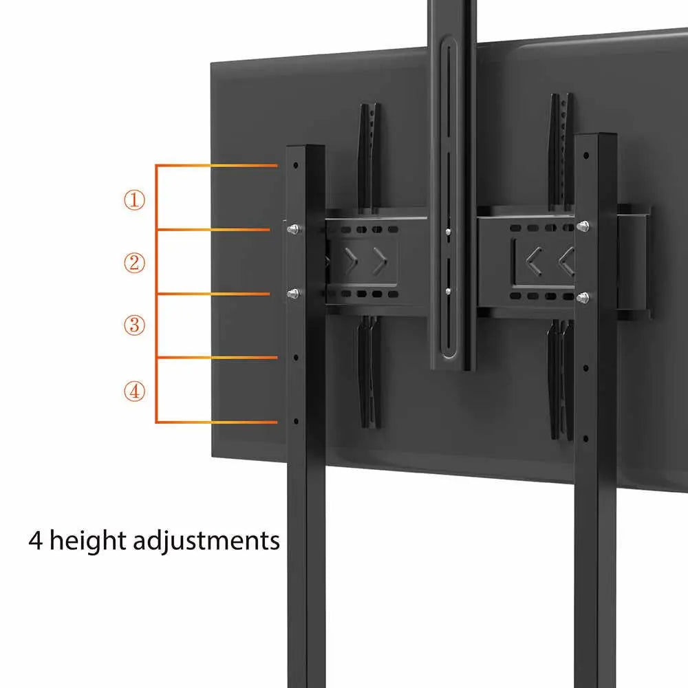 Heavy Duty TV Trolley Stand for 43–98 Inch TVs | Large Screen Mobile Floor Stand