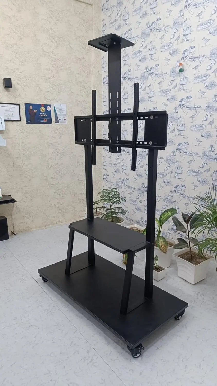 Heavy Duty Mobile TV Trolley Stand for 32–65 Inch TVs | Rolling Floor Mount